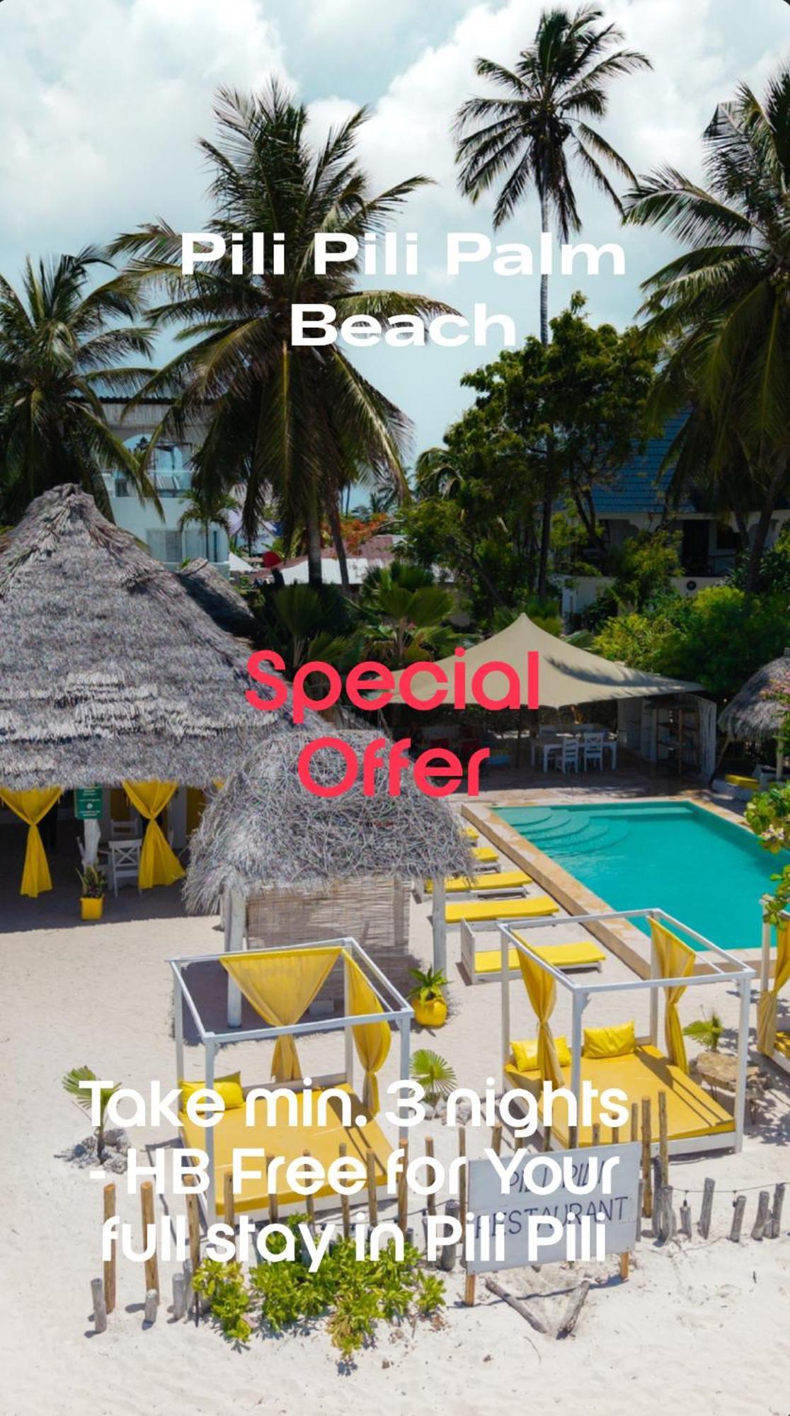 Pili Pili Palm Beach Jambiani  Eksteriør billede
